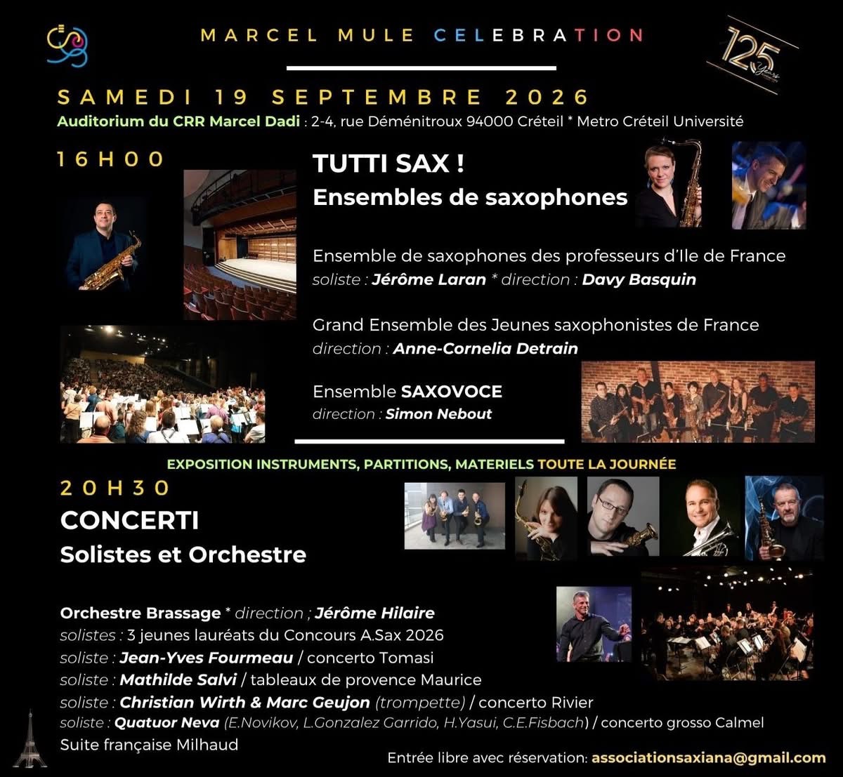 Concert avec ensemble de saxophones (direction de Davy Basquin) Concert avec ensemble de saxophones (direction de Davy Basquin)